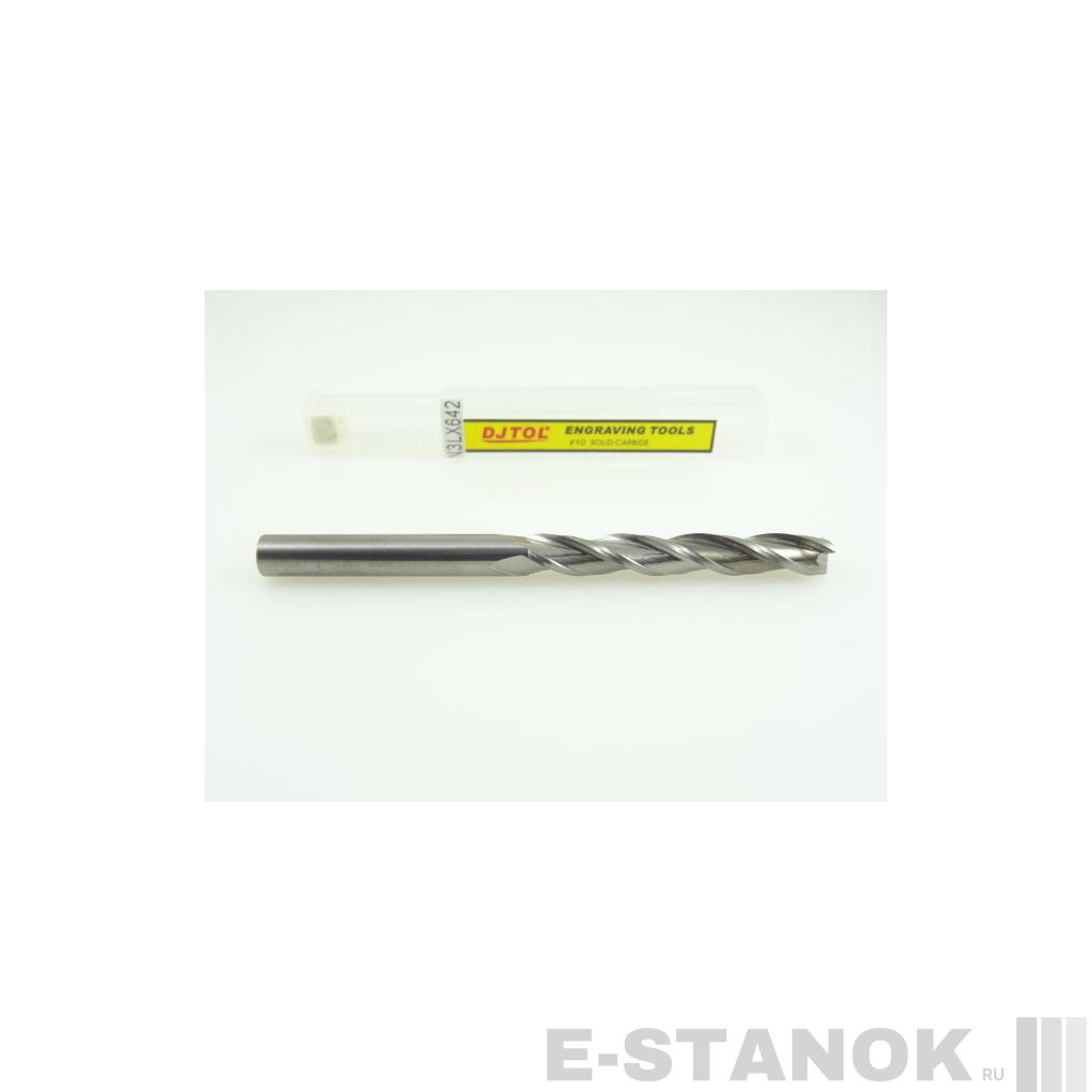 Трёхзаходная фреза DJTOL N: диам. 6 мм, реж. длина 42 мм