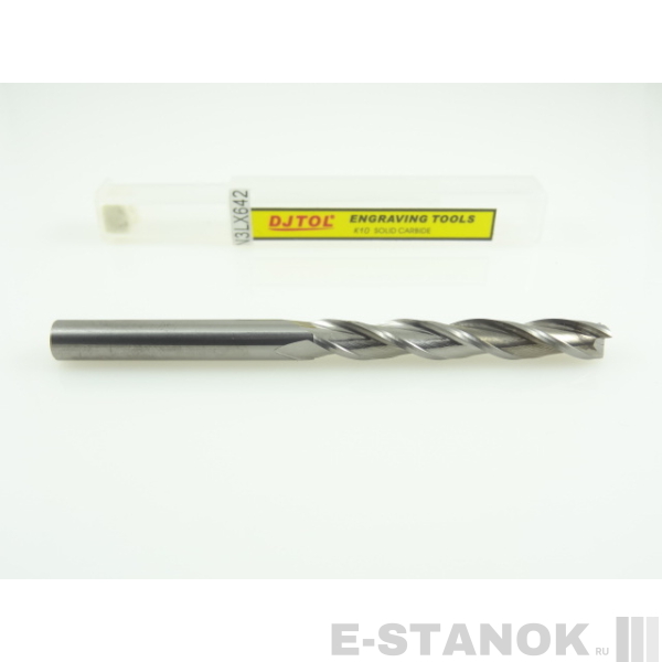 Трёхзаходная фреза DJTOL N: диам. 6 мм, реж. длина 42 мм