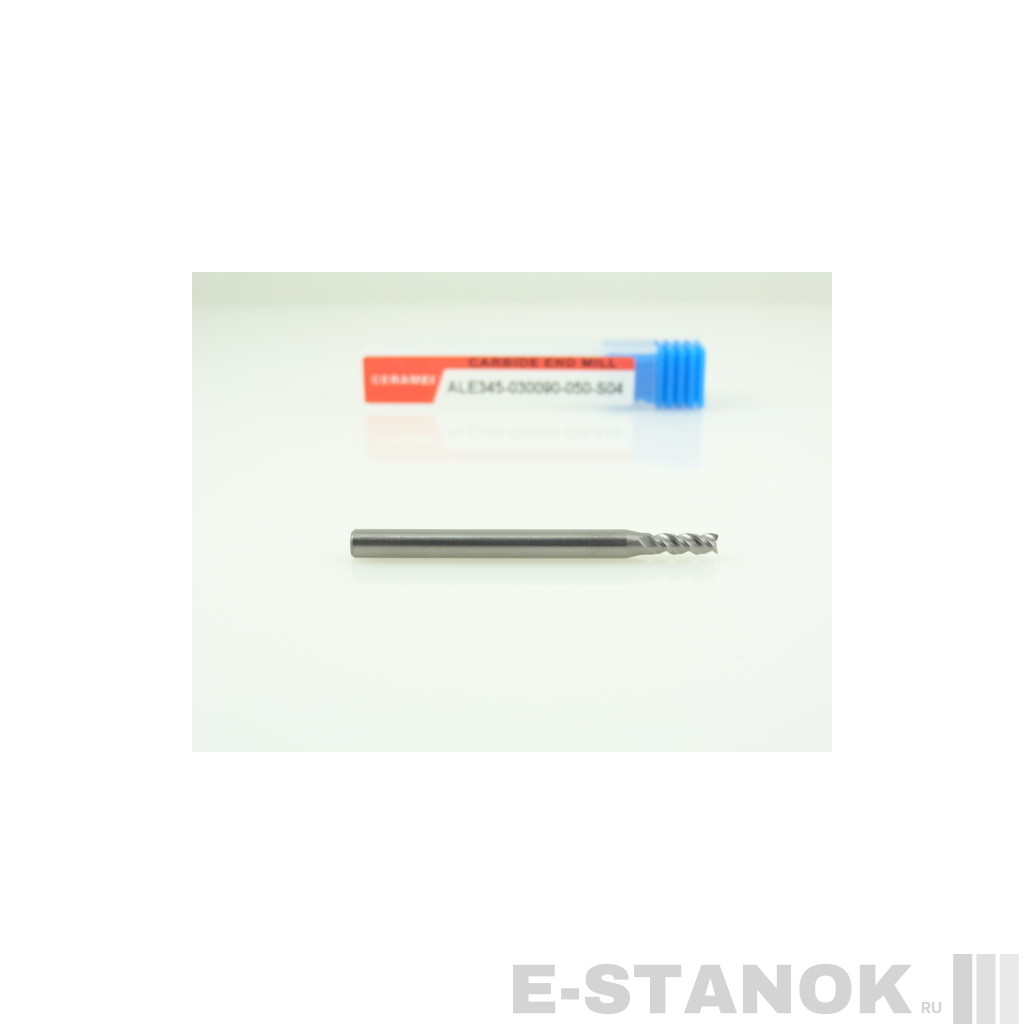 Трёхзаходная фреза по алюминию CERAMEI: диам. 3 мм, хвост. 4 мм, реж. часть 9 мм