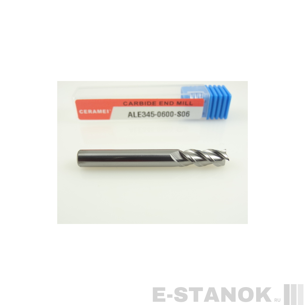 Трёхзаходная фреза по алюминию CERAMEI: диам. 6 мм, реж. часть 15 мм