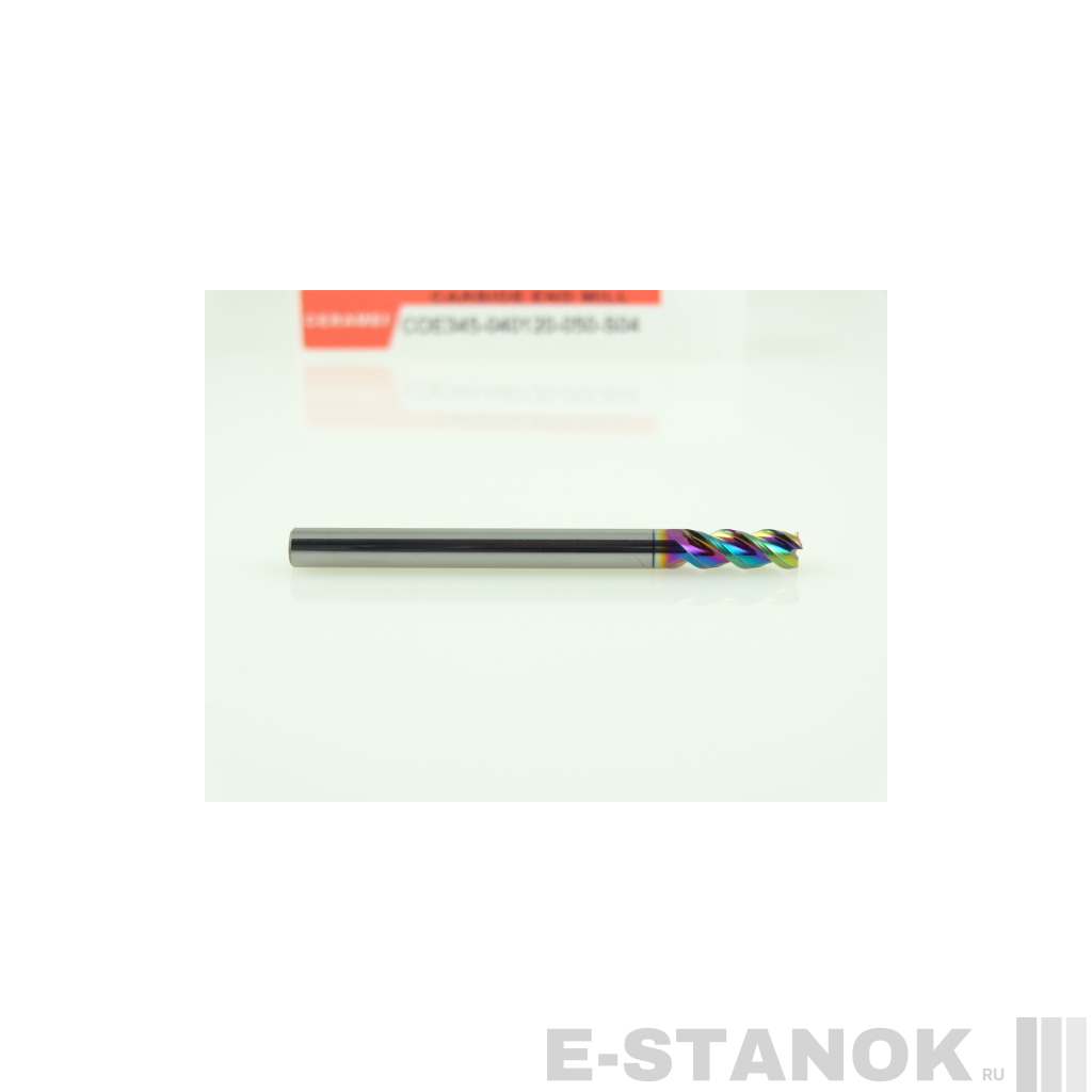 Трёхзаходная универсальная фреза (HRC50) CERAMEI: диам. 4 мм, реж. часть 12 мм