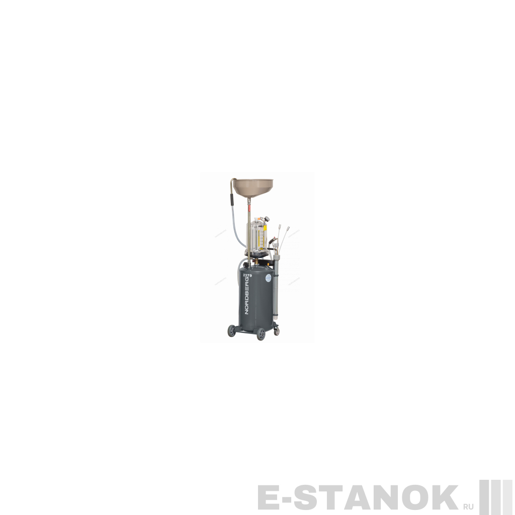 Установка для сбора масла пневматическая, 65 л (серая) NORDBERG 2379