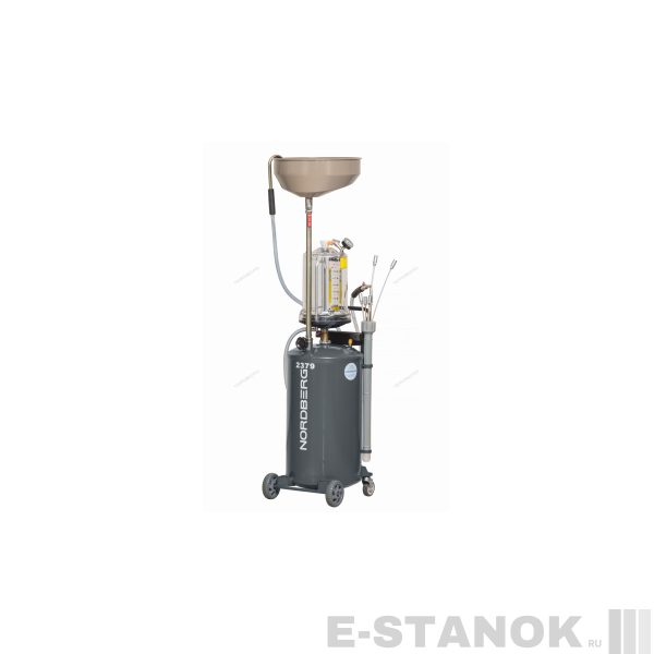 Установка для сбора масла пневматическая, 65 л (серая) NORDBERG 2379