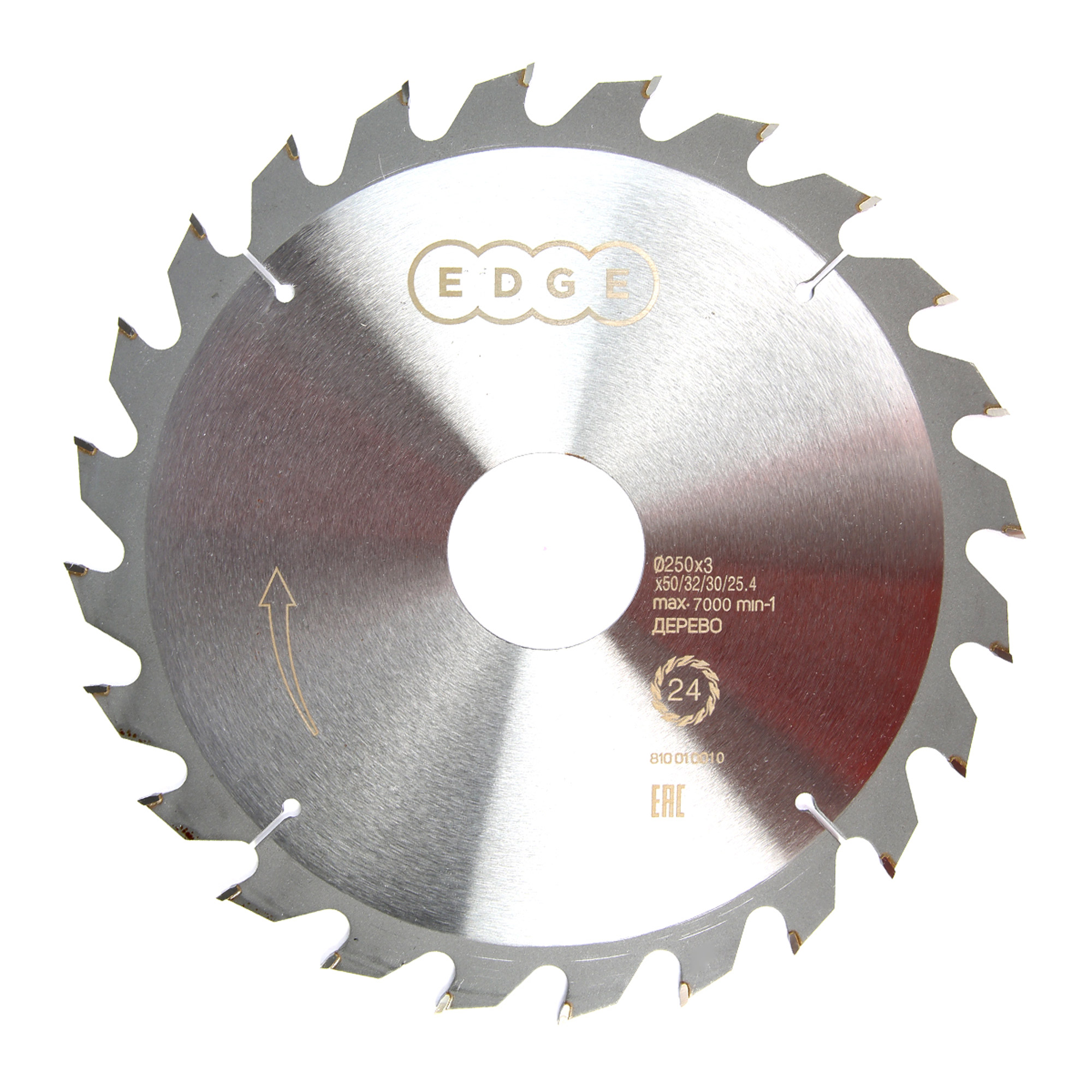 810010010 Диск пильный по дереву (250х24х50/32/30/25.4 мм, 24 зубца) — изображение 1