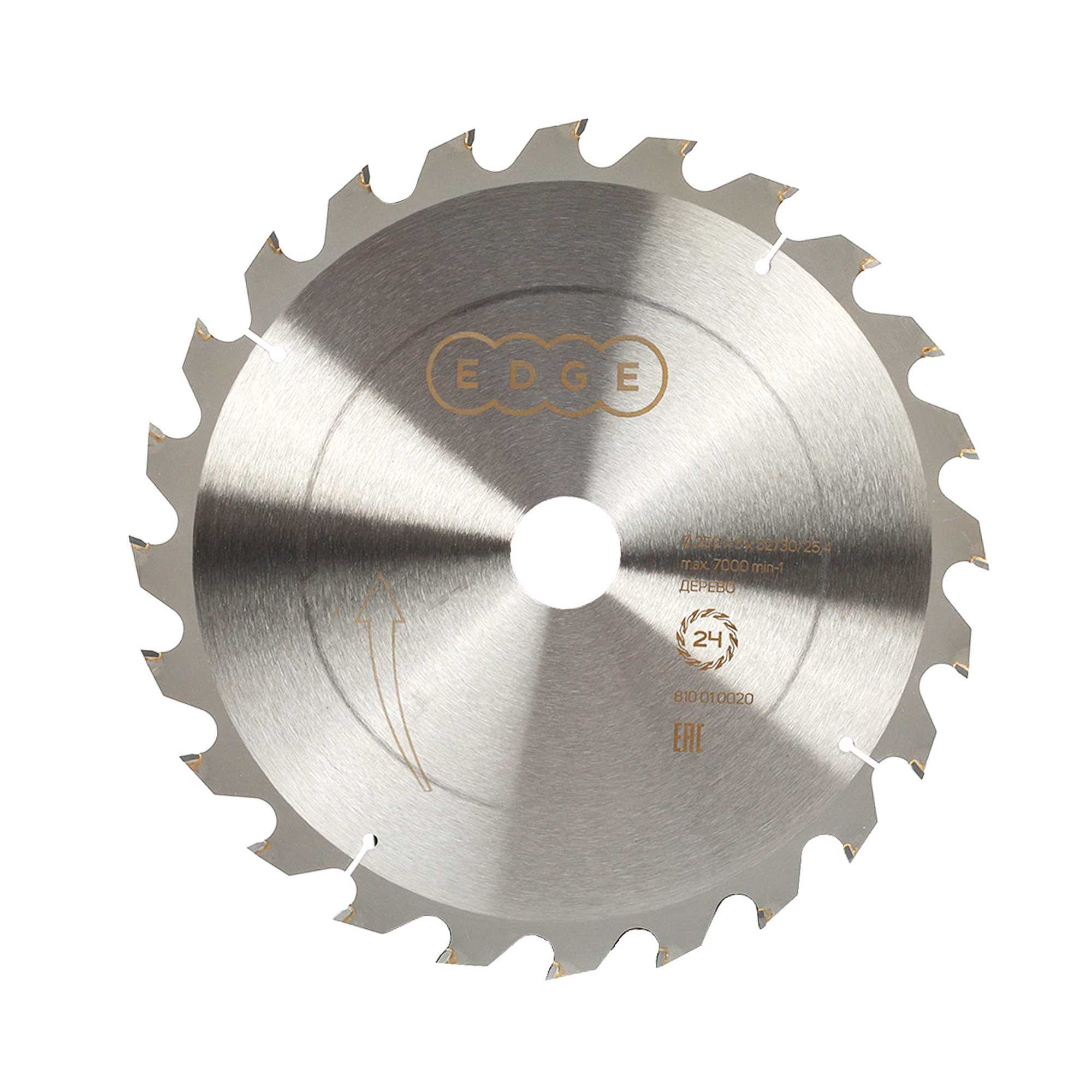 810010020 Диск пильный по дереву (250х24х32/30/25.4 мм, 24 зубца) — изображение 1