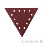 Треугольник шлифовальный на липучке (285мм, Р60, 12 отв)