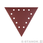 Треугольник шлифовальный на липучке (285мм, Р180, 12 отв)