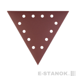 Треугольник шлифовальный на липучке (285мм, Р400, 12 отв)